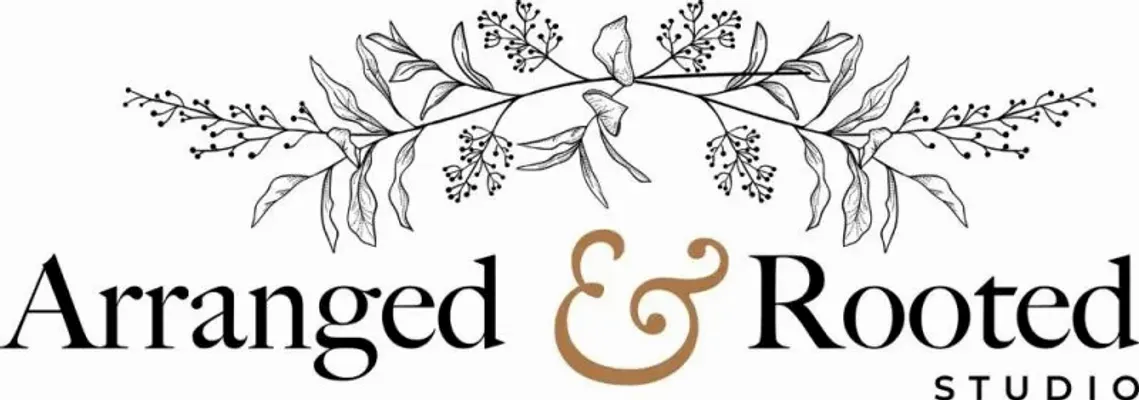 Arranged and Rooted Floral logo