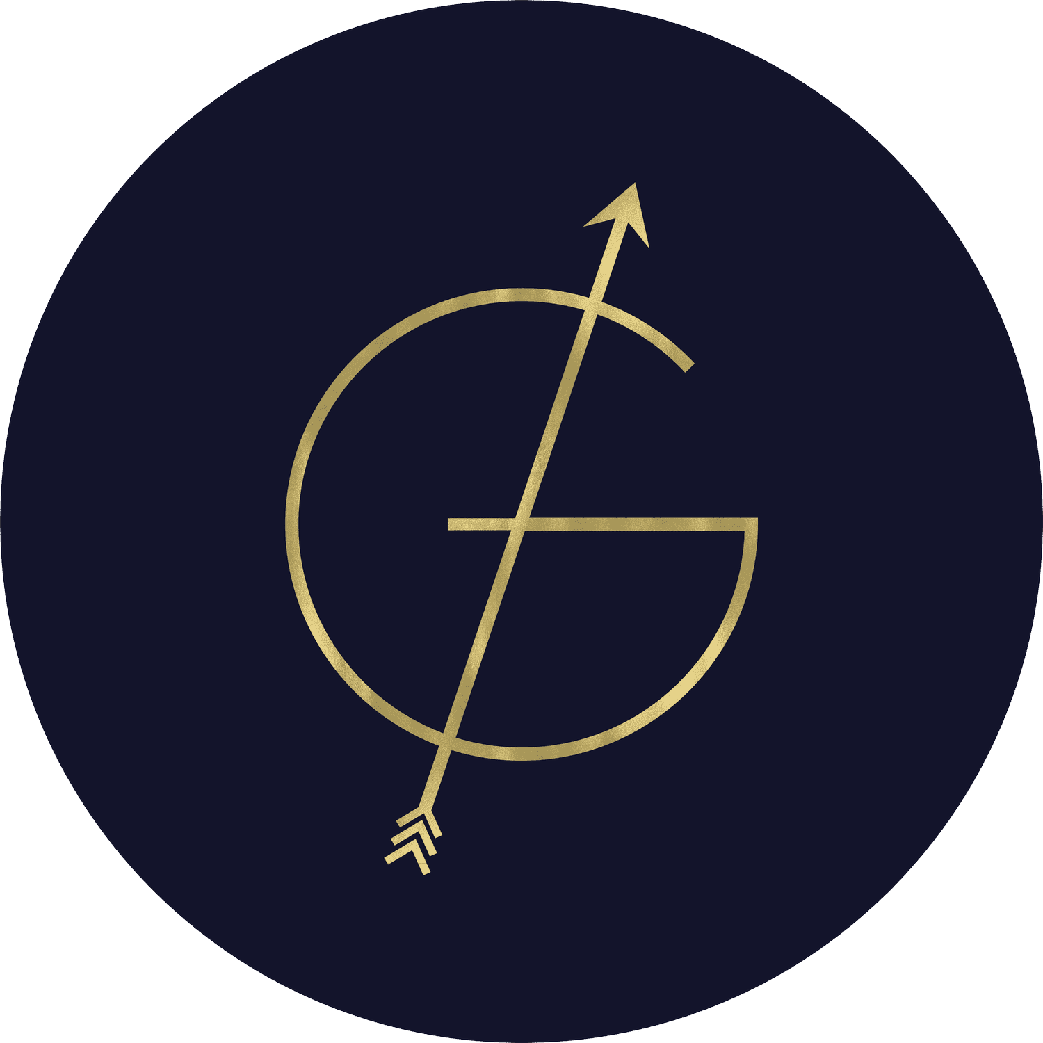 Gold + Arrow Salon logo